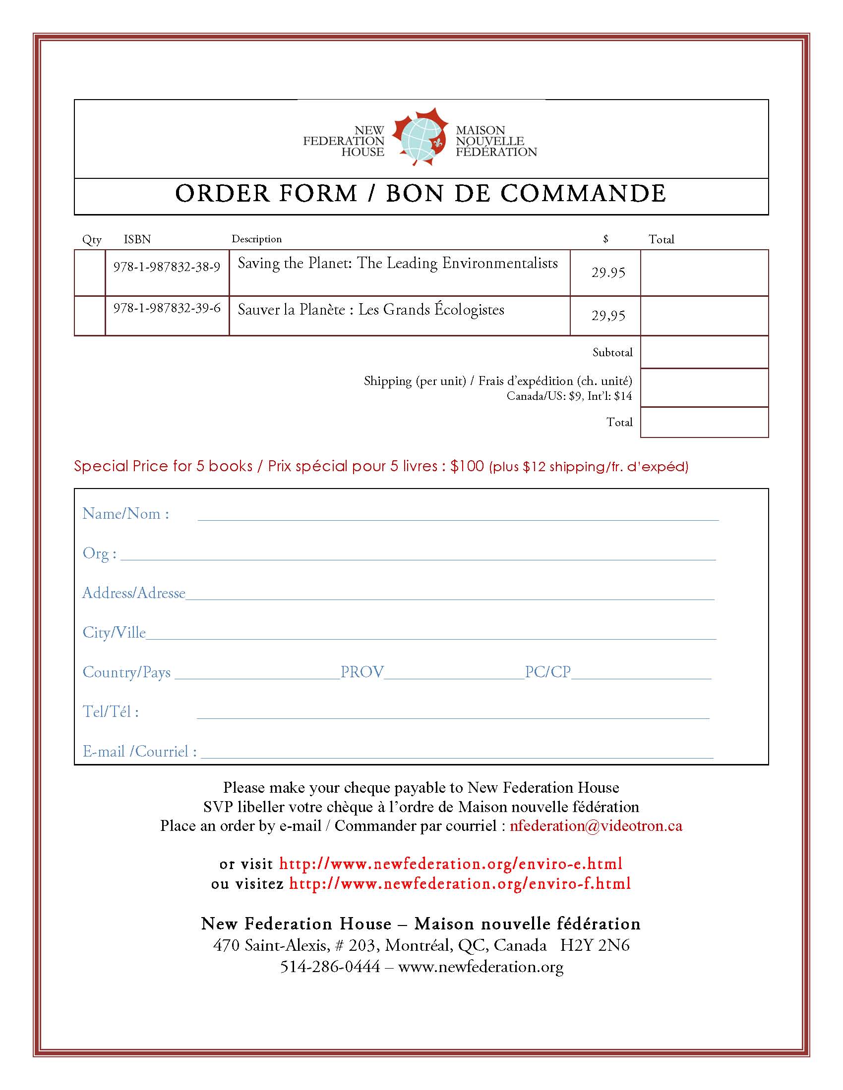 Order/Commande